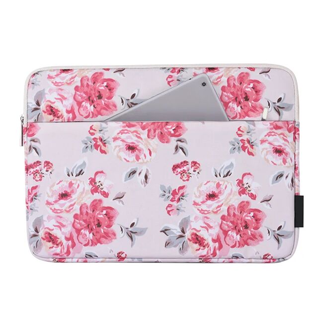 Husa pentru laptop 15-16 inch, eleganta si subtire, compartimente multiple, roz