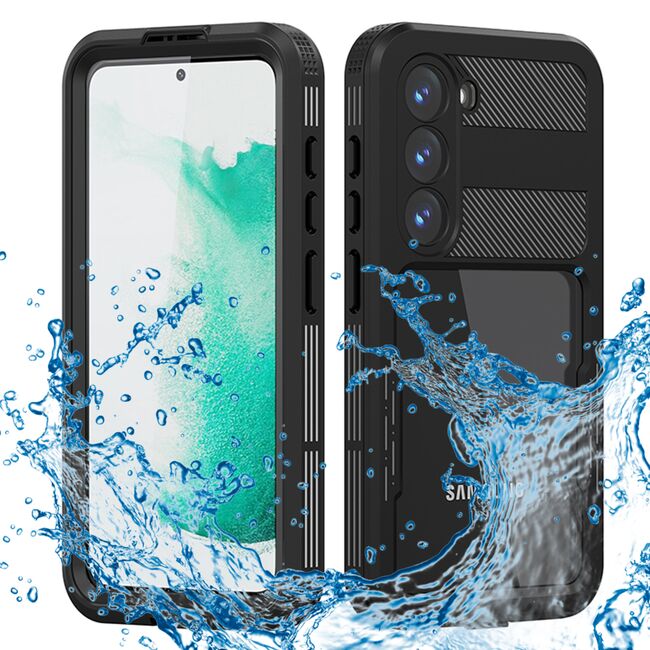Pachet 360: Husa cu folie integrata Samsung Galaxy S23 ShockProof Dust-Water Proof Full Body, negru
