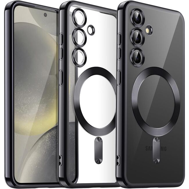 Husa pentru  Samsung Galaxy A55 cu MagSafe si protectie pentru lentile anti-shock 1.5 mm - negru