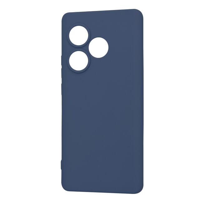 Husa pentru   Realme GT 6 / GT 6T Liquid Silicone, subțire, captusita cu microfibra, anti amprentă, protectie cameră foto, albastru