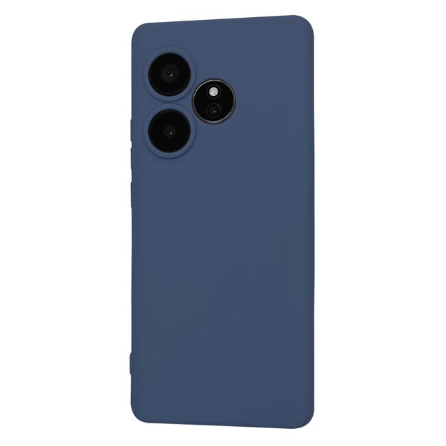 Husa pentru   Realme GT 6 / GT 6T Liquid Silicone, subțire, captusita cu microfibra, anti amprentă, protectie cameră foto, albastru