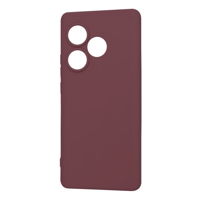 Husa pentru   Realme GT 6 / GT 6T Liquid Silicone, subțire, captusita cu microfibra, anti amprentă, protectie cameră foto, bordeaux