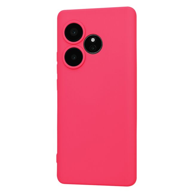 Husa pentru   Realme GT 6 / GT 6T Liquid Silicone, subțire, captusita cu microfibra, anti amprentă, protectie cameră foto, fucsia