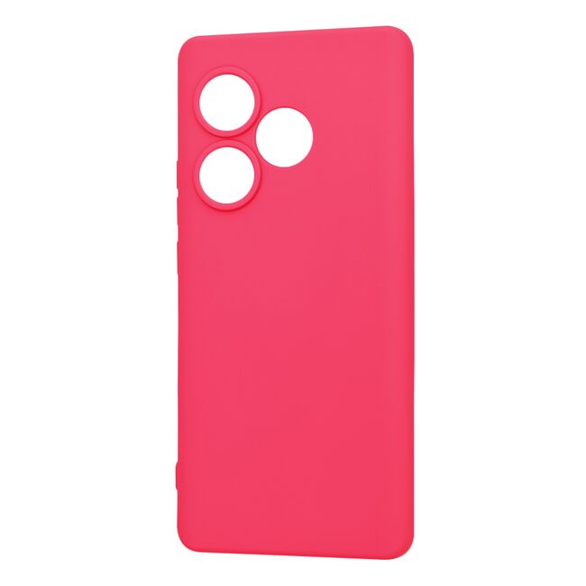 Husa pentru   Realme GT 6 / GT 6T Liquid Silicone, subțire, captusita cu microfibra, anti amprentă, protectie cameră foto, fucsia