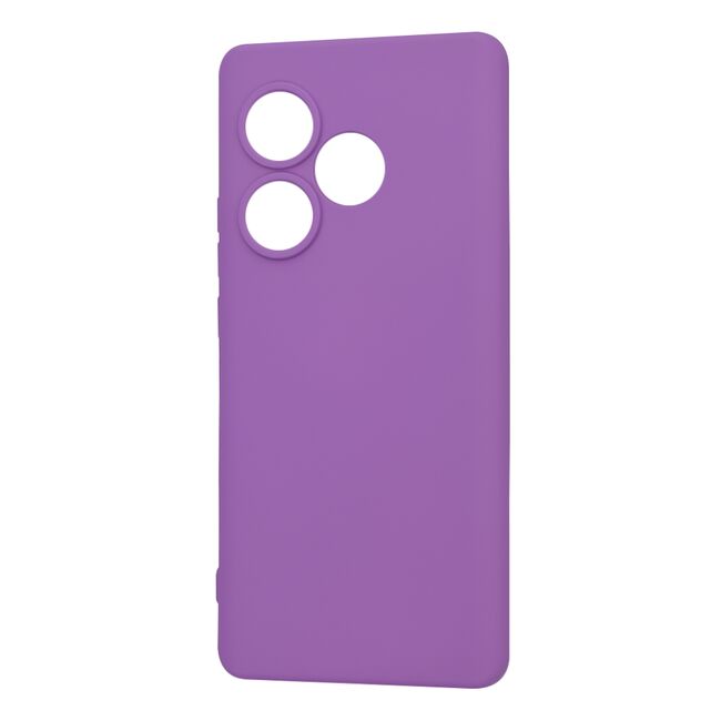 Husa pentru   Realme GT 6 / GT 6T Liquid Silicone, subțire, captusita cu microfibra, anti amprentă, protectie cameră foto, mov