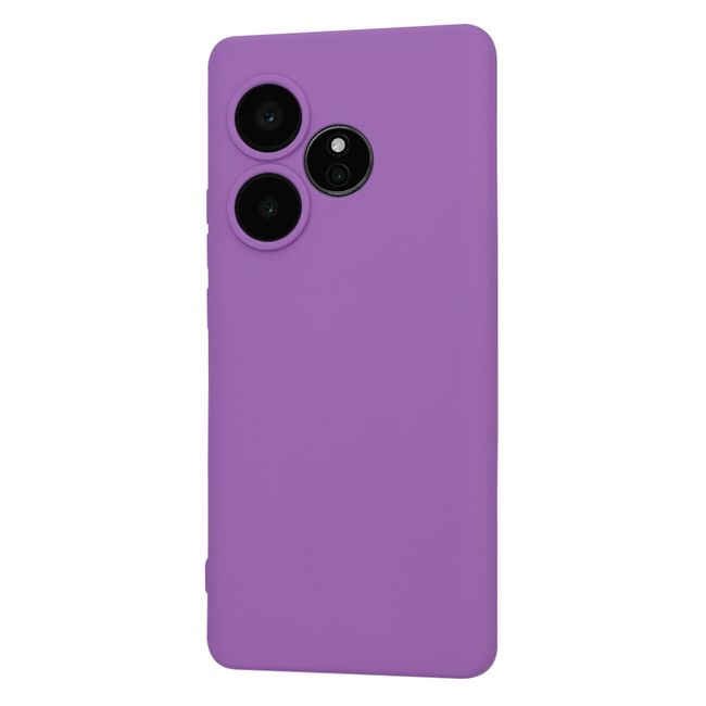 Husa pentru   Realme GT 6 / GT 6T Liquid Silicone, subțire, captusita cu microfibra, anti amprentă, protectie cameră foto, mov