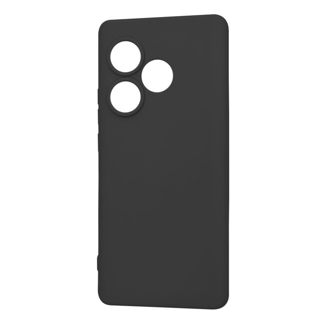 Husa pentru   Realme GT 6 / GT 6T Liquid Silicone, subțire, captusita cu microfibra, anti amprentă, protectie cameră foto, negru