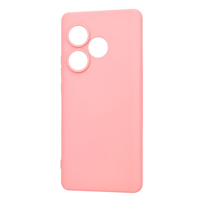 Husa pentru   Realme GT 6 / GT 6T Liquid Silicone, subțire, captusita cu microfibra, anti amprentă, protectie cameră foto, roz