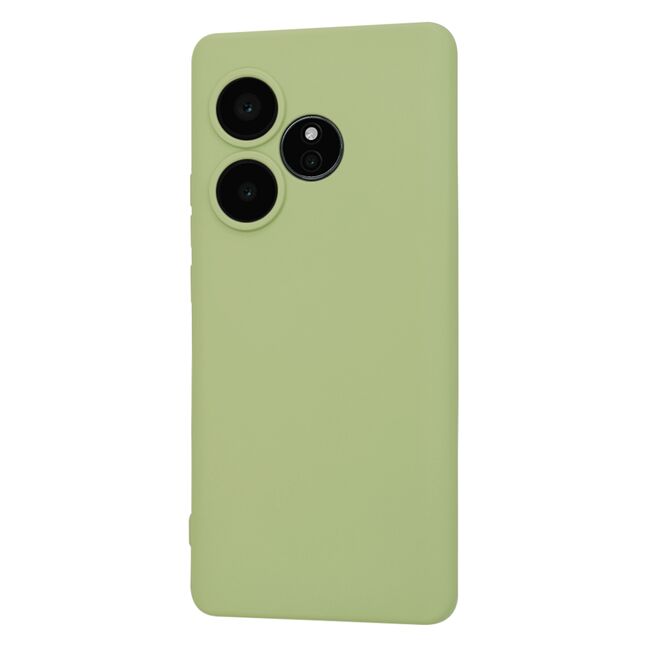 Husa pentru   Realme GT 6 / GT 6T Liquid Silicone, subțire, captusita cu microfibra, anti amprentă, protectie cameră foto, verde