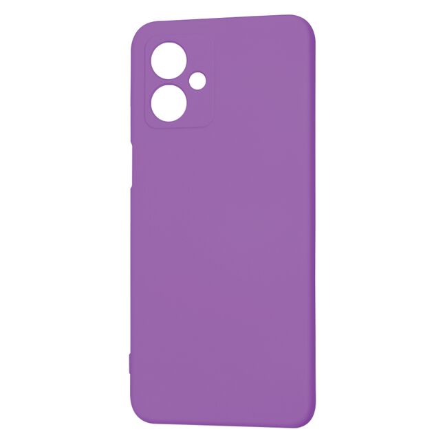 Husa pentru  Motorola Moto G54, G54 Power Edition Liquid Silicone, subțire, captusita cu microfibra, anti amprentă, protectie cameră foto, mov