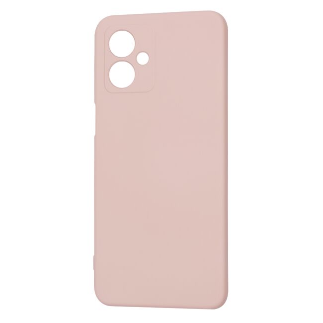 Husa pentru  Motorola Moto G54, G54 Power Edition Liquid Silicone, subțire, captusita cu microfibra, anti amprentă, protectie cameră foto, pink sand