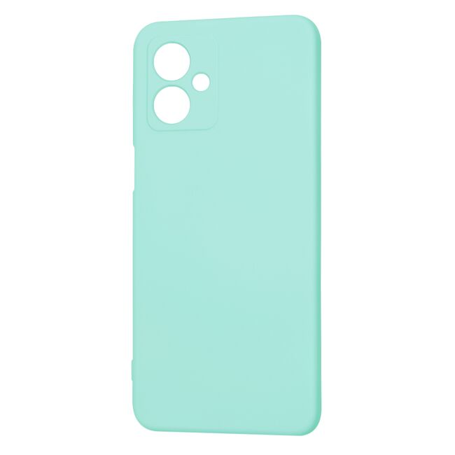 Husa pentru  Motorola Moto G54, G54 Power Edition Liquid Silicone, subțire, captusita cu microfibra, anti amprentă, protectie cameră foto, turcoaz