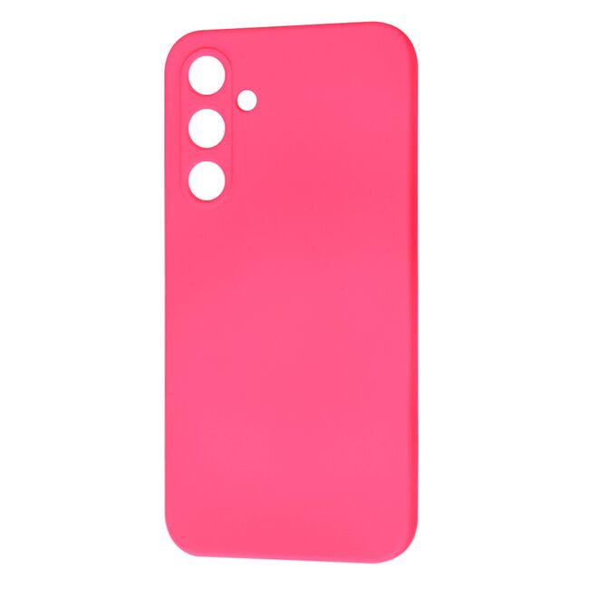Husa pentru  Samsung Galaxy A35 Liquid Silicone, subțire, captusita cu microfibra, anti amprentă, protectie cameră foto, fucsia