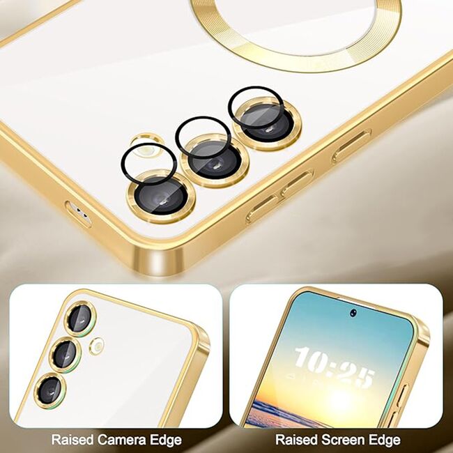 Husa pentru  Samsung Galaxy A35 cu MagSafe si protectie pentru lentile anti-shock 1.5 mm - mov