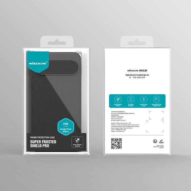 Husa Google Pixel 9 / 9 Pro Nillkin Super Frosted Shield Pro, negru