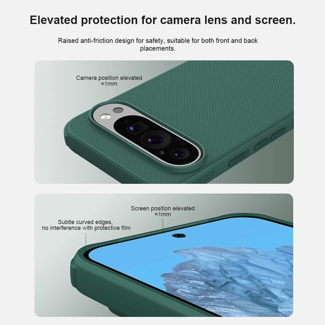 Husa Google Pixel 9 Pro XL Nillkin Super Frosted Shield Pro, verde