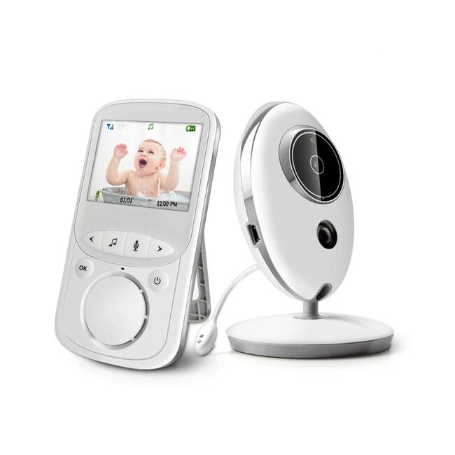 Baby Monitor Wireless, supraveghere duala video - audio pentru bebelusi, senzor temperatura, Vedere Nocturna, ecran color, sunet bidirectional, Functie VOX, Push to Talk