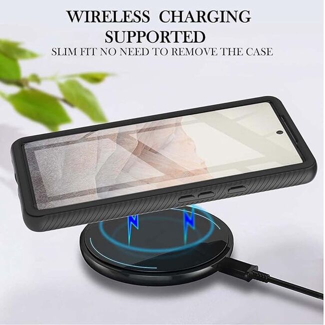 Pachet 360: Husa cu folie integrata pentru Motorola Moto G04, G24, G24 Power fata-spate Defense360 - negru