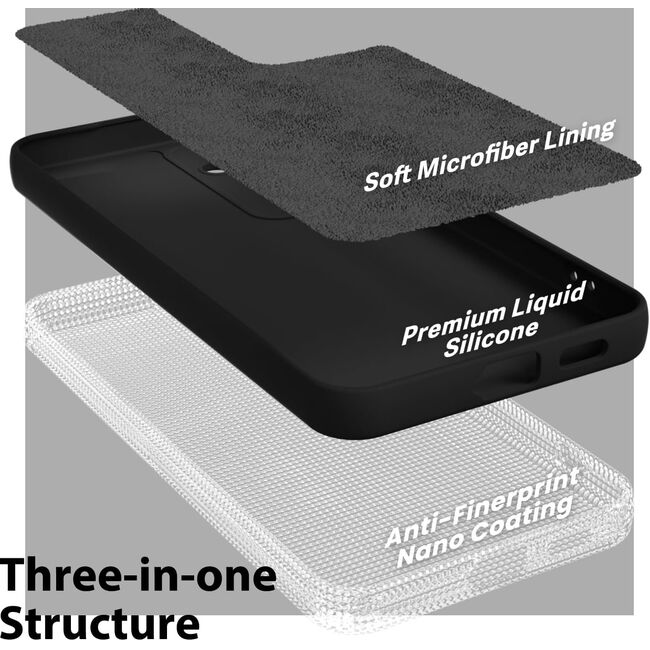 Husa pentru  Samsung Galaxy S24+ Plus Liquid Silicone, subțire, captusita cu microfibra, anti amprentă, protectie cameră foto, mov