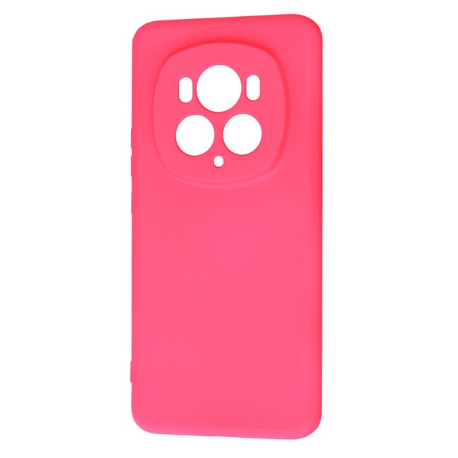 Husa pentru  Honor Magic 6 Pro Liquid Silicone, subțire, captusita cu microfibra, anti amprentă, protectie cameră foto, fucsia