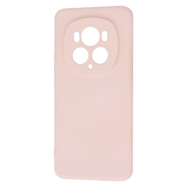 Husa pentru  Honor Magic 6 Pro Liquid Silicone, subțire, captusita cu microfibra, anti amprentă, protectie cameră foto, pink sand