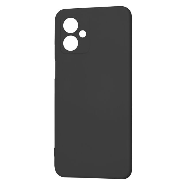 Husa pentru  Motorola Moto G54, G54 Power Edition Liquid Silicone, subțire, captusita cu microfibra, anti amprentă, protectie cameră foto, negru