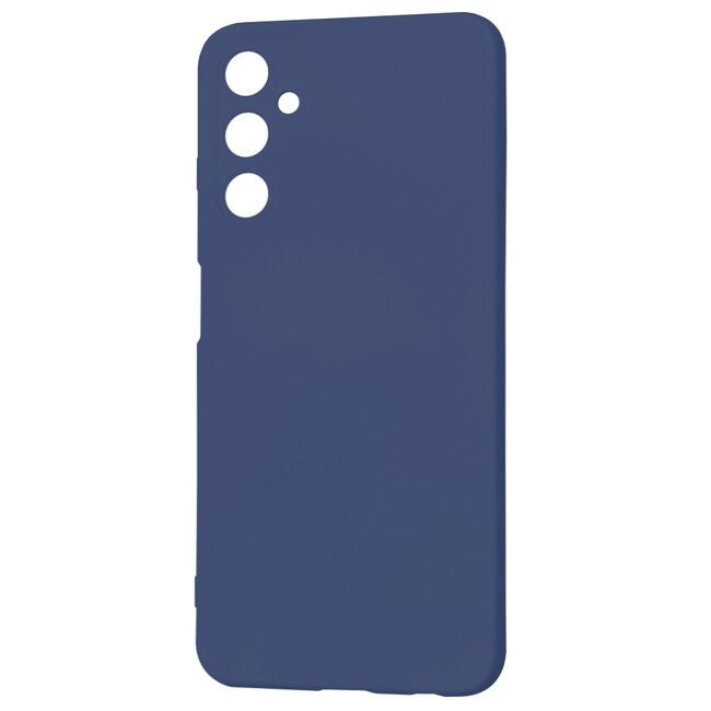 Husa pentru  Samsung Galaxy A05s Liquid Silicone, subțire, captusita cu microfibra, anti amprentă, protectie cameră foto, albastru