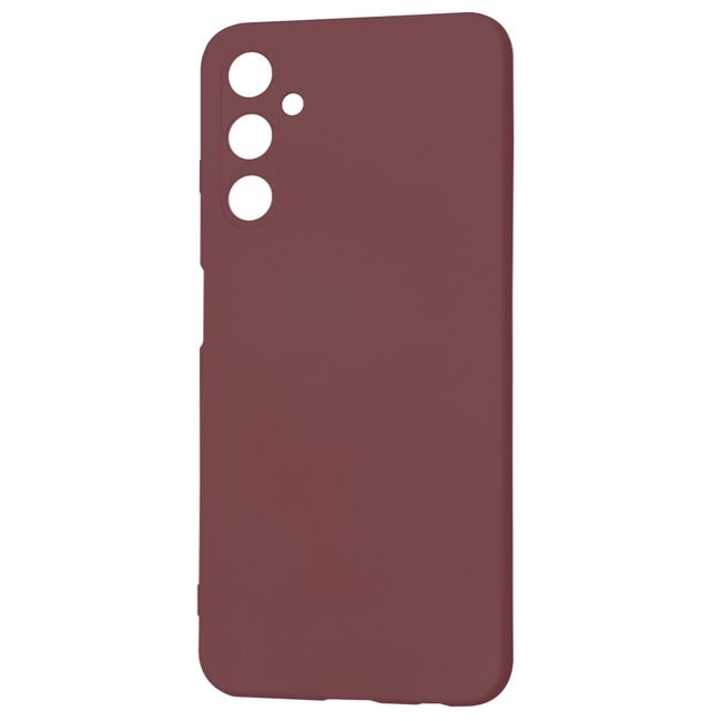 Husa pentru  Samsung Galaxy A05s Liquid Silicone, subțire, captusita cu microfibra, anti amprentă, protectie cameră foto, bordeaux