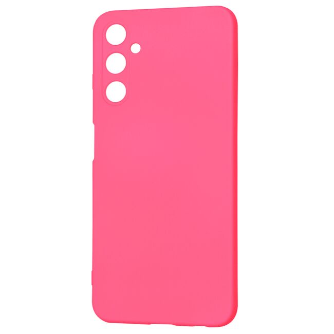 Husa pentru  Samsung Galaxy A05s Liquid Silicone, subțire, captusita cu microfibra, anti amprentă, protectie cameră foto, fucsia