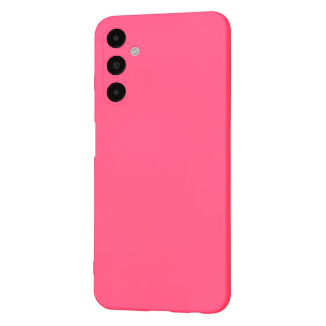 Husa pentru  Samsung Galaxy A05s Liquid Silicone, subțire, captusita cu microfibra, anti amprentă, protectie cameră foto, fucsia