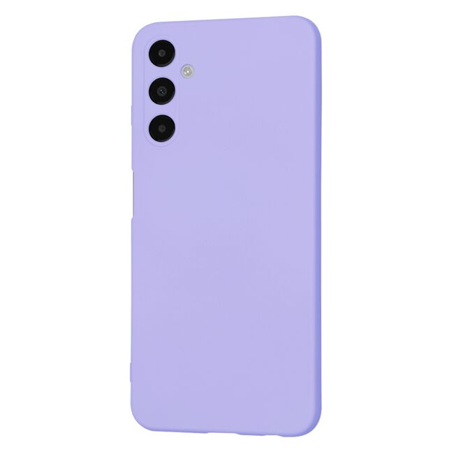 Husa pentru  Samsung Galaxy A05s Liquid Silicone, subțire, captusita cu microfibra, anti amprentă, protectie cameră foto, lavanda