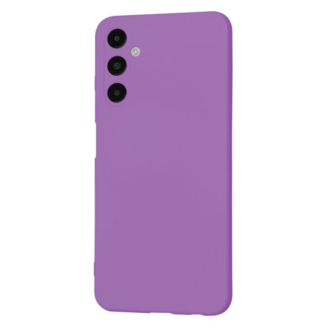 Husa pentru  Samsung Galaxy A05s Liquid Silicone, subțire, captusita cu microfibra, anti amprentă, protectie cameră foto, mov