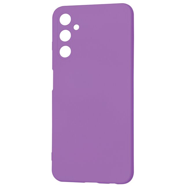 Husa pentru  Samsung Galaxy A05s Liquid Silicone, subțire, captusita cu microfibra, anti amprentă, protectie cameră foto, mov
