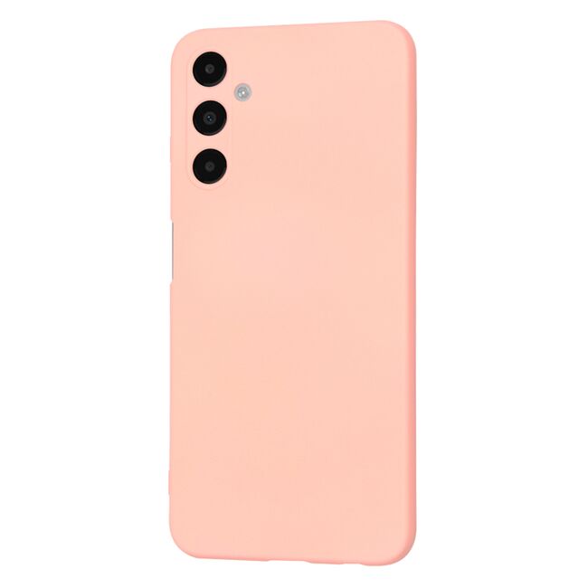 Husa pentru  Samsung Galaxy A05s Liquid Silicone, subțire, captusita cu microfibra, anti amprentă, protectie cameră foto, roz