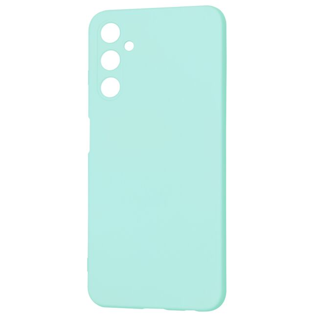 Husa pentru  Samsung Galaxy A05s Liquid Silicone, subțire, captusita cu microfibra, anti amprentă, protectie cameră foto, turcoaz