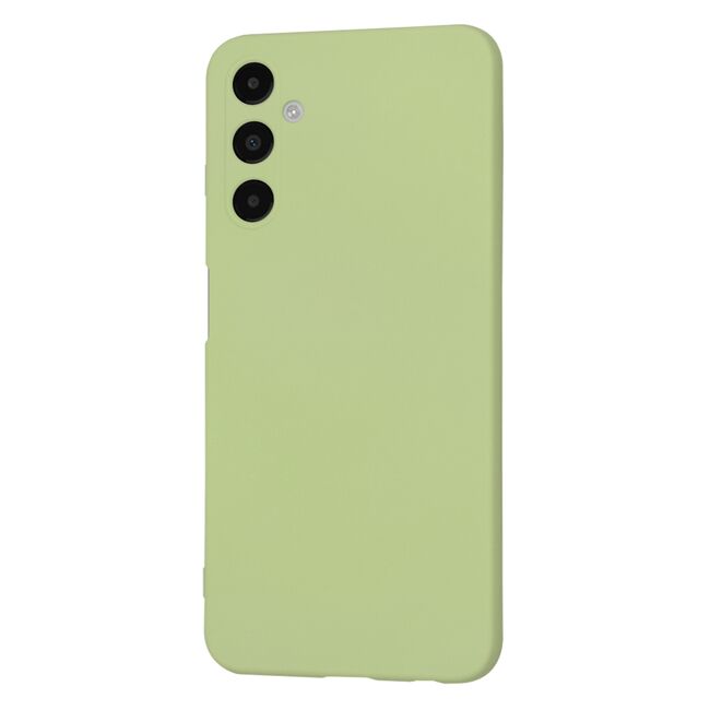 Husa pentru  Samsung Galaxy A05s Liquid Silicone, subțire, captusita cu microfibra, anti amprentă, protectie cameră foto, verde