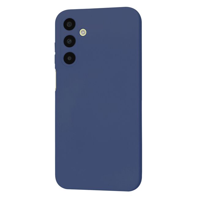 Husa pentru  Samsung Galaxy A25 Liquid Silicone, subțire, captusita cu microfibra, anti amprentă, protectie cameră foto, albastru