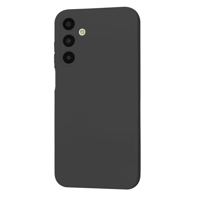Husa pentru  Samsung Galaxy A25 Liquid Silicone, subțire, captusita cu microfibra, anti amprentă, protectie cameră foto, negru