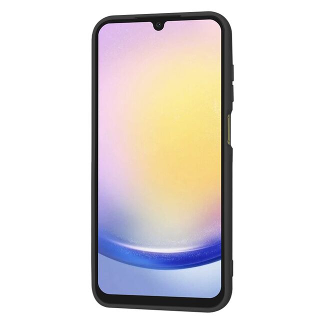 Husa pentru  Samsung Galaxy A25 Liquid Silicone, subțire, captusita cu microfibra, anti amprentă, protectie cameră foto, negru