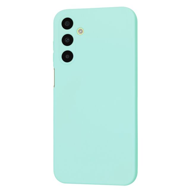 Husa pentru  Samsung Galaxy A25 Liquid Silicone, subțire, captusita cu microfibra, anti amprentă, protectie cameră foto, turcoaz