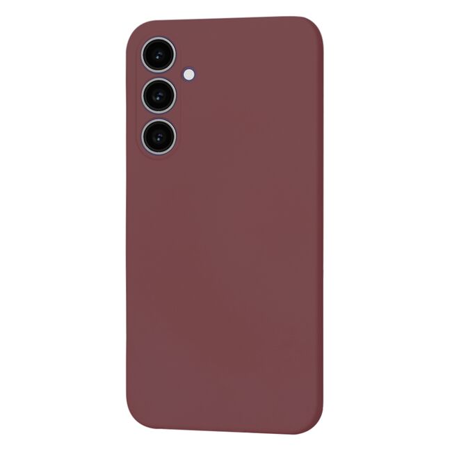 Husa pentru  Samsung Galaxy S23 FE Liquid Silicone, subțire, captusita cu microfibra, anti amprentă, protectie cameră foto, bordeaux