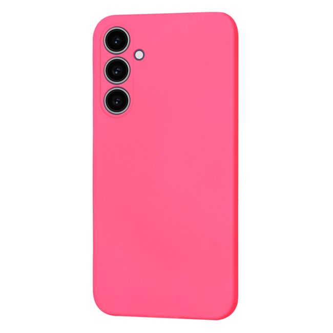 Husa pentru  Samsung Galaxy S23 FE Liquid Silicone, subțire, captusita cu microfibra, anti amprentă, protectie cameră foto, fucsia
