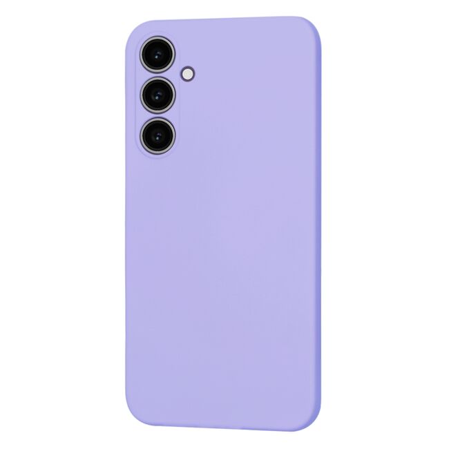 Husa pentru  Samsung Galaxy S23 FE Liquid Silicone, subțire, captusita cu microfibra, anti amprentă, protectie cameră foto, lavanda
