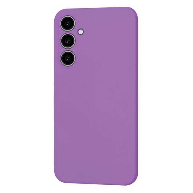 Husa pentru  Samsung Galaxy S23 FE Liquid Silicone, subțire, captusita cu microfibra, anti amprentă, protectie cameră foto, mov