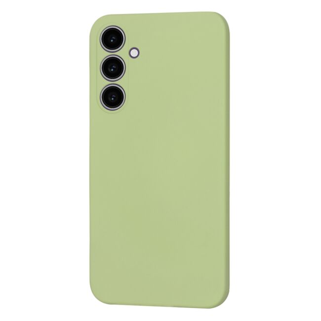 Husa pentru  Samsung Galaxy S23 FE Liquid Silicone, subțire, captusita cu microfibra, anti amprentă, protectie cameră foto, verde