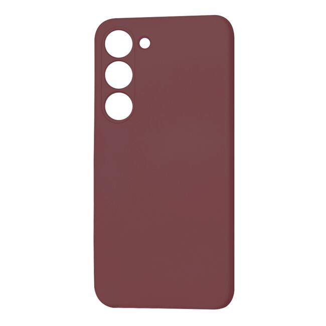 Husa pentru  Samsung Galaxy S23 Liquid Silicone, subțire, captusita cu microfibra, anti amprentă, protectie cameră foto, bordeaux