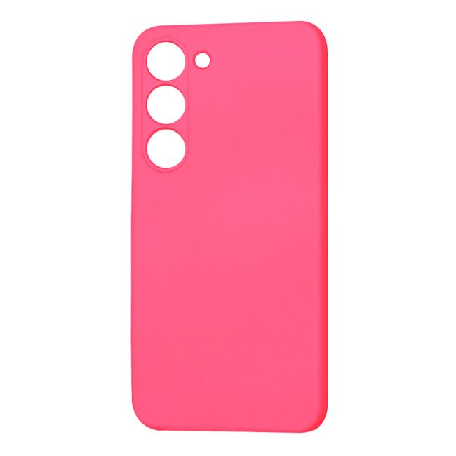 Husa pentru  Samsung Galaxy S23 Liquid Silicone, subțire, captusita cu microfibra, anti amprentă, protectie cameră foto, fucsia