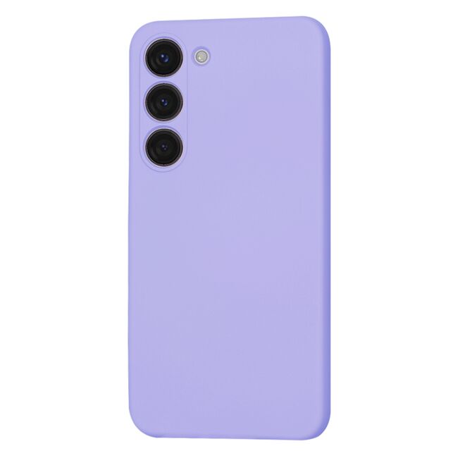 Husa pentru  Samsung Galaxy S23 Liquid Silicone, subțire, captusita cu microfibra, anti amprentă, protectie cameră foto, lavanda