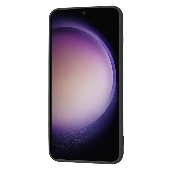 Husa pentru  Samsung Galaxy S23 Liquid Silicone, subțire, captusita cu microfibra, anti amprentă, protectie cameră foto, negru