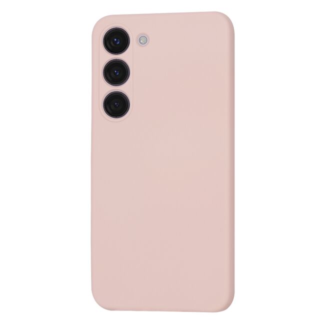 Husa pentru  Samsung Galaxy S23 Liquid Silicone, subțire, captusita cu microfibra, anti amprentă, protectie cameră foto, pink sand